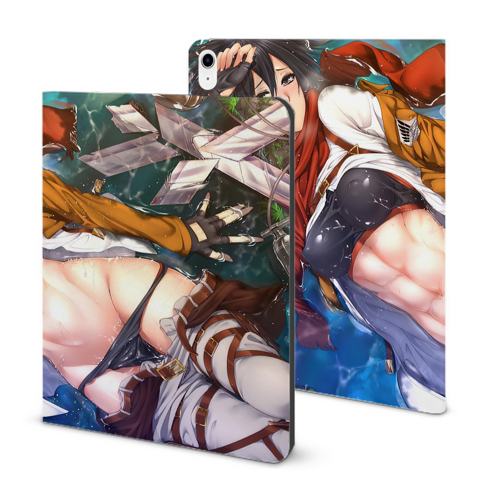 （画像用） 進撃の巨人 Attack on Titan IPad ケース ブック型 PUレザー TPU 耐衝撃 軽量 薄型 ペン収納なし 全面保護 IPad 各モデル対応